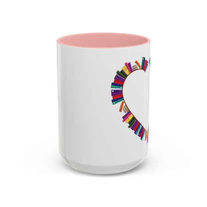 Mug Big Heart Made of Books Coffee Mug (11, 15oz)
