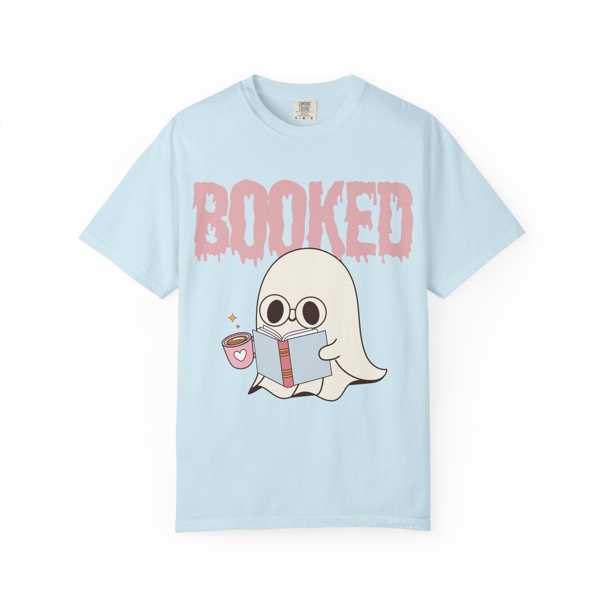 Booked Ghost with Coffee Unisex T-shirt