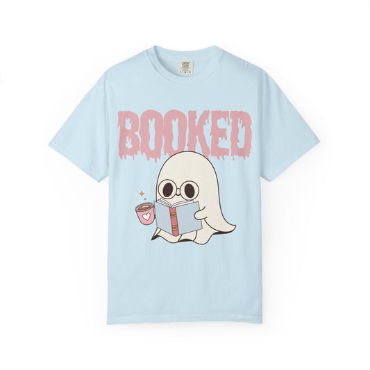 Booked Ghost with Coffee Unisex T-shirt