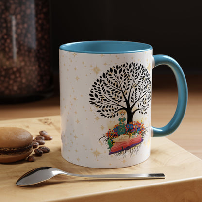 Coffee Mug - Stories are Legacies Too with Catrina, Tree, and Book Design