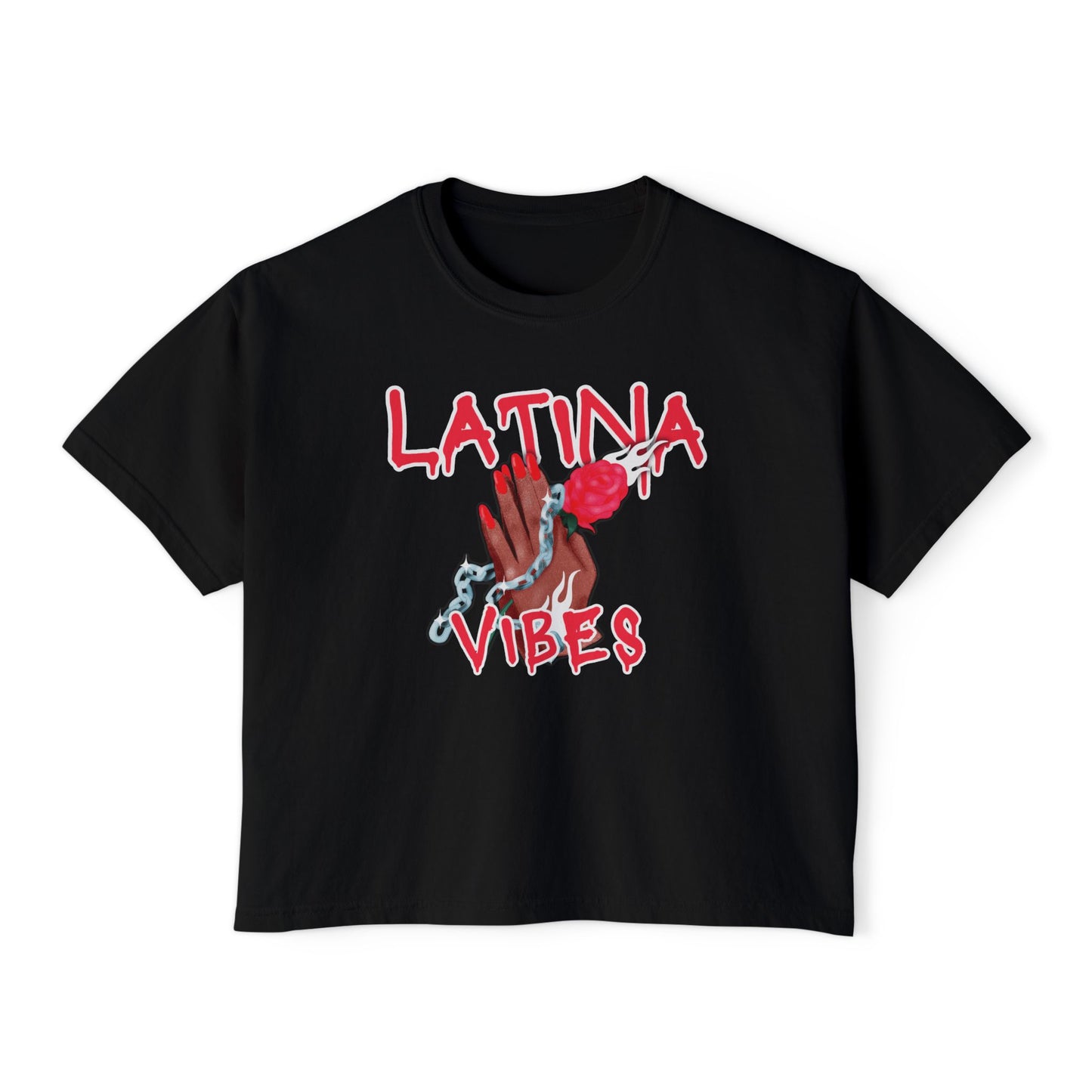 Latina Vibes Women's Boxy Tee – Bold, Stylish & Empowering