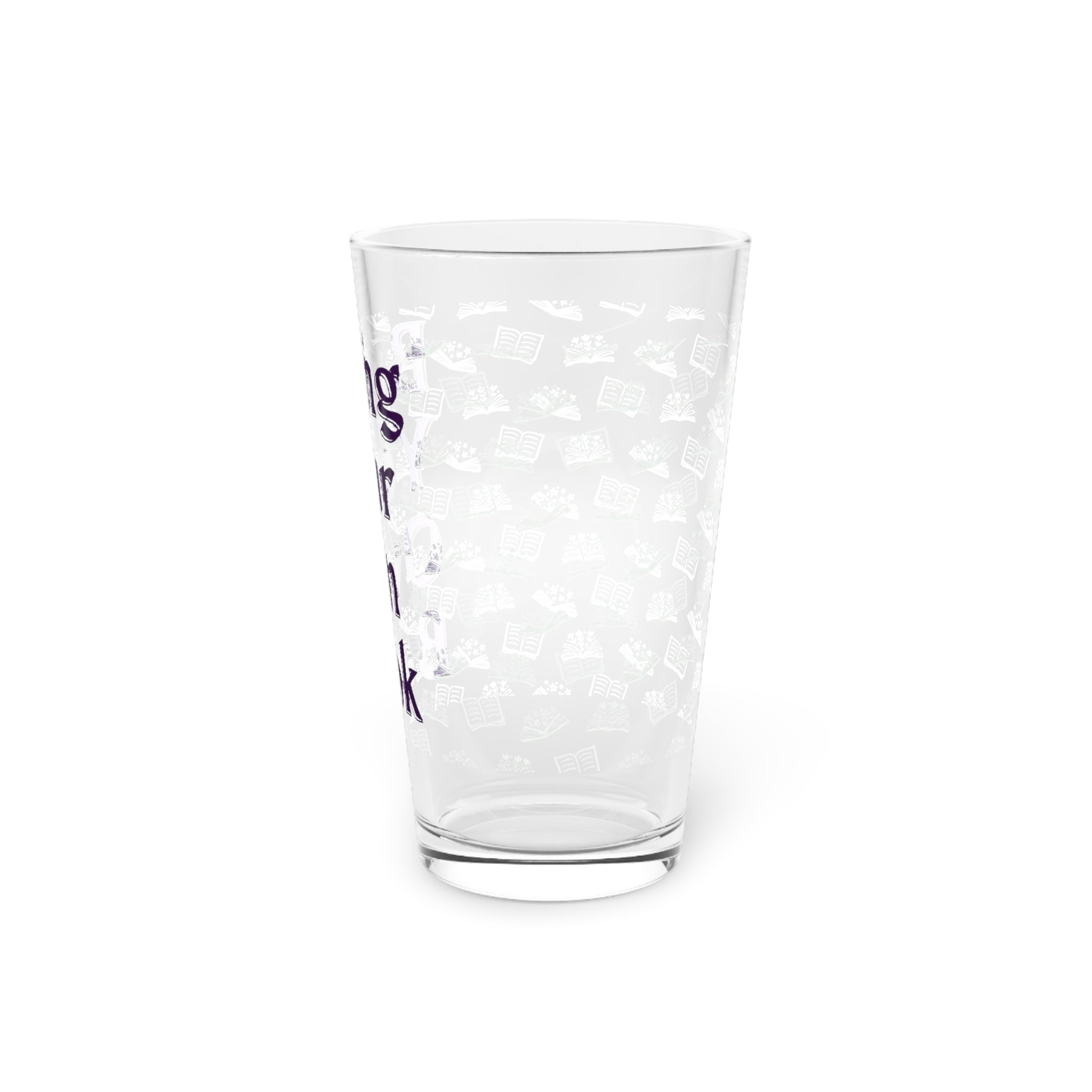 BYOB: Bring Your Own Book Pint Glass, 16oz for book lovers
