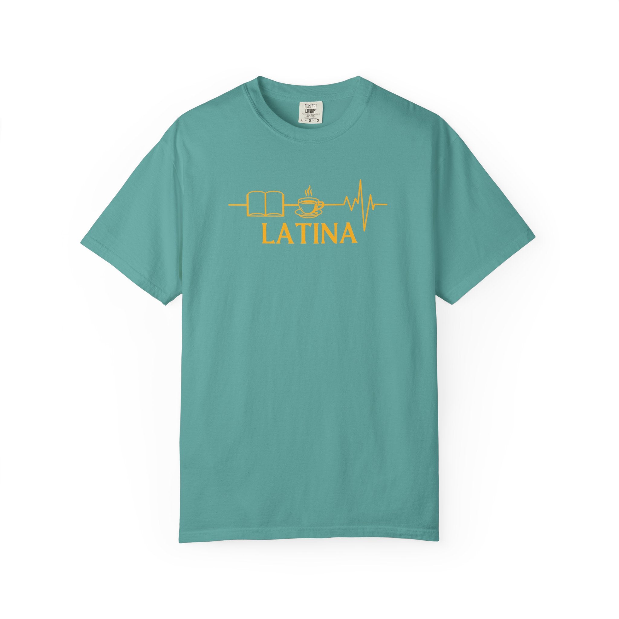 Latina with Coffee & Book Heartbeat T-Shirt