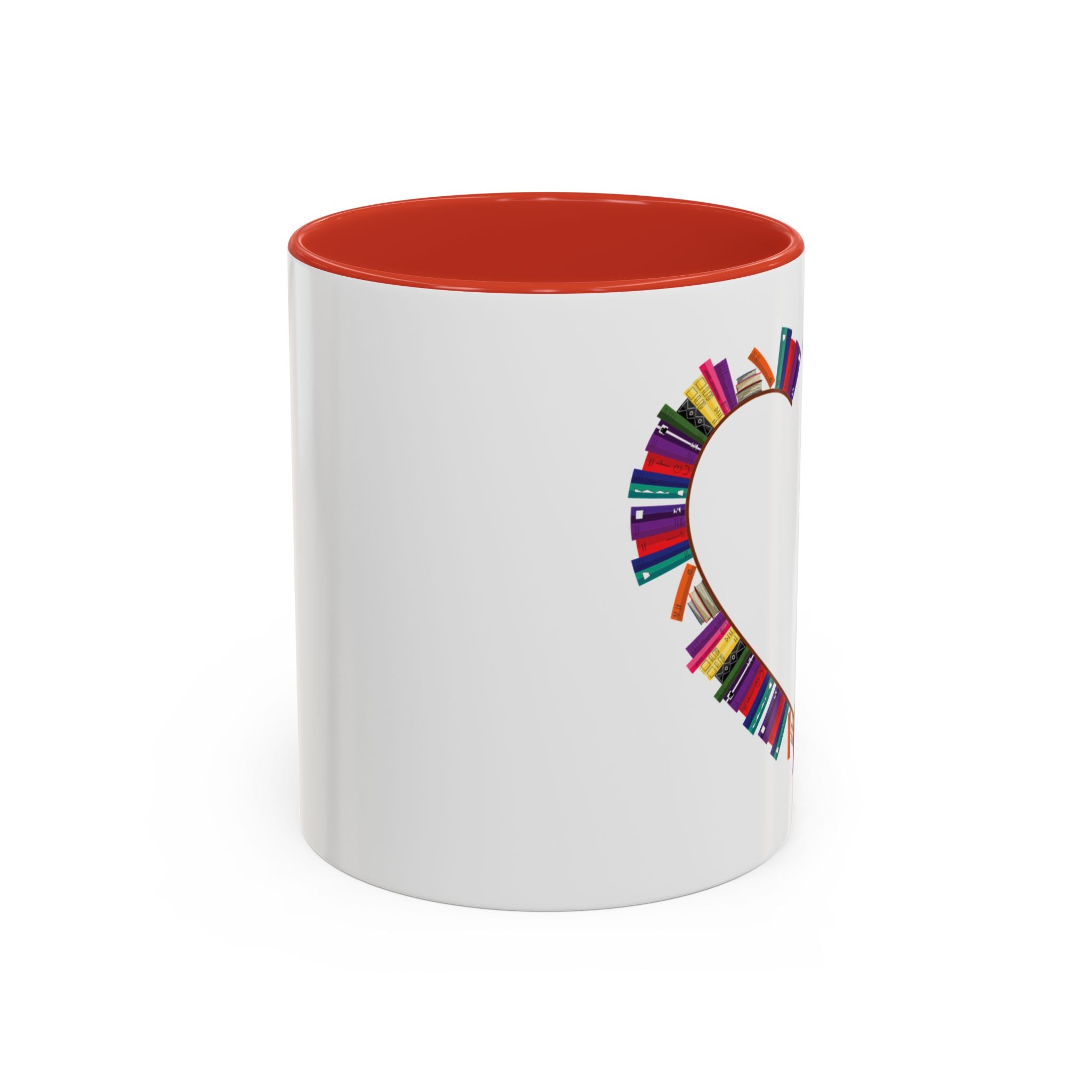 Mug Big Heart Made of Books Coffee Mug (11, 15oz)