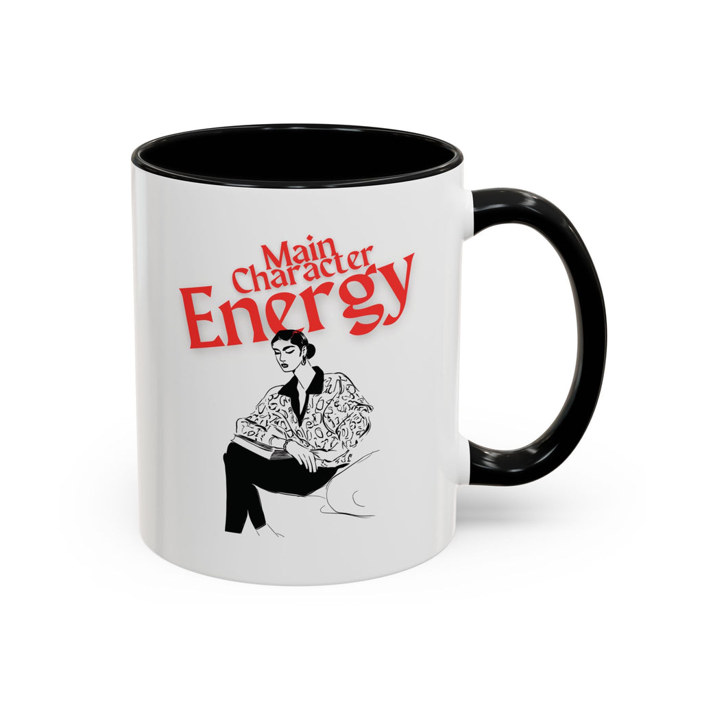 Coffee Mug - Main Character Energy with Girl Reading