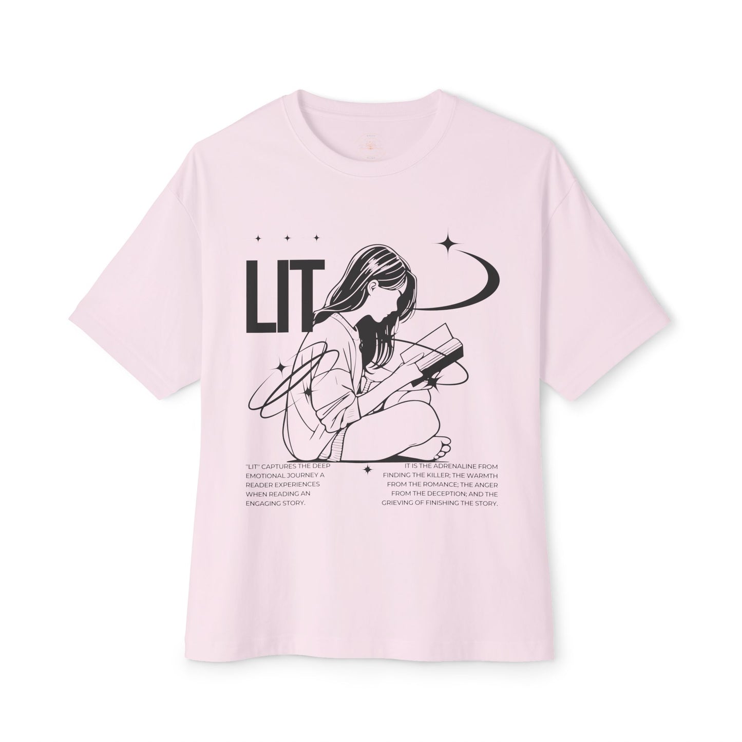 Boxy Tee - Girl Reading LIT Design
