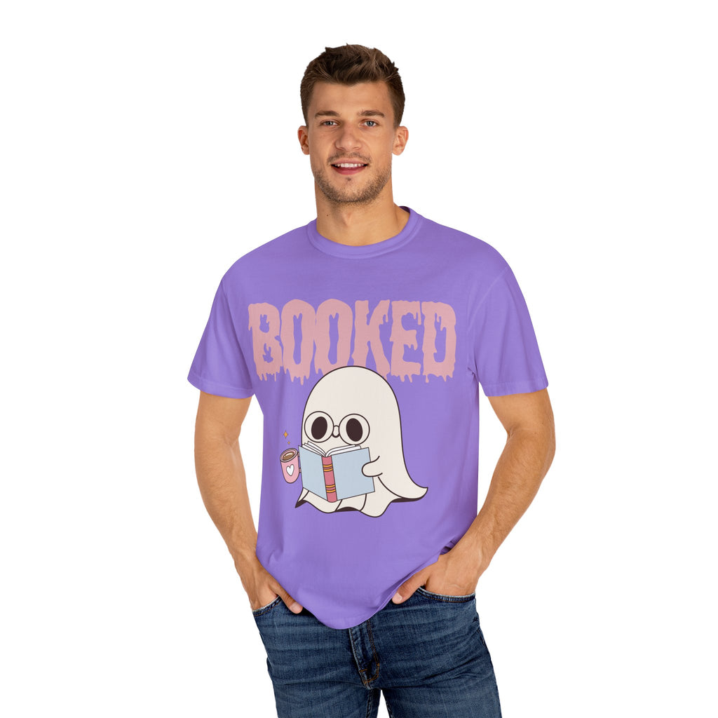 Booked Ghost with Coffee Unisex T-shirt