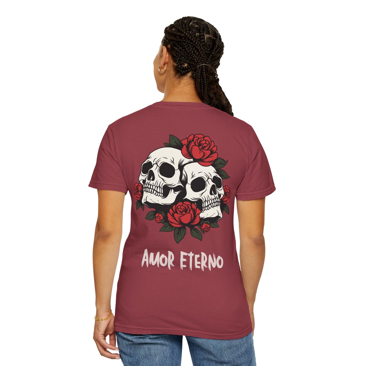 Skull and Roses Tshirt - Amor Eterno Design
