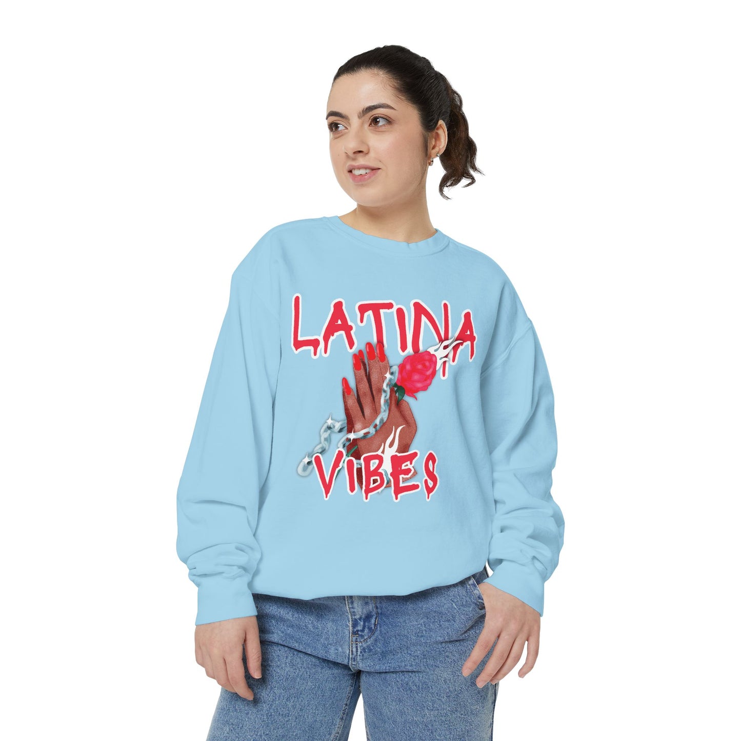 Garment-Dyed Sweatshirt - Latina Vibes