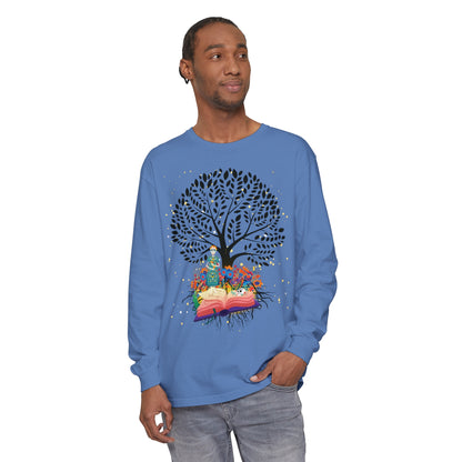 Long Sleeve T-Shirt - Magical Tree with Catrina and Roots Design