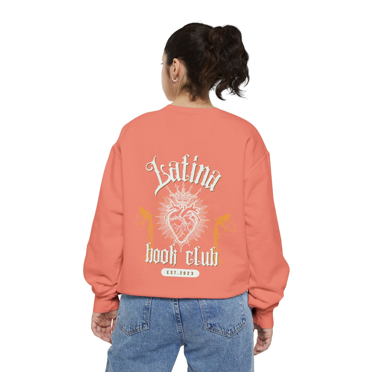Latina Book Club Sweatshirt with Heart Anatomy Design