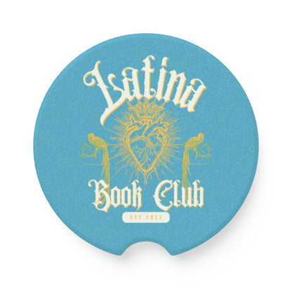 Latina Book Club Soapstone Car Coaster, Unique Car Accessories, Distinctive Gift for Book Lovers, Fun Vehicle Decor, Heart and Soul Vibe