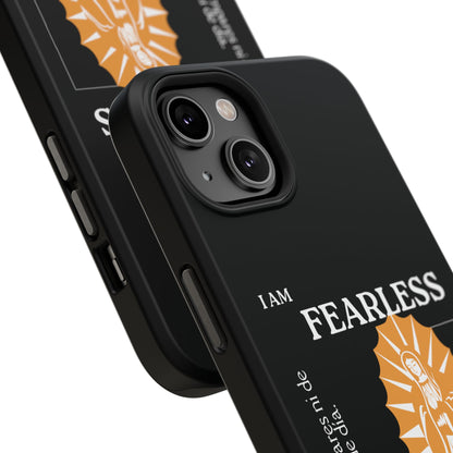 Fearless Impact-Resistant Phone Case, Protective Cover, Inspirational Gift, Unique Design, Motivational Cell Phone Case