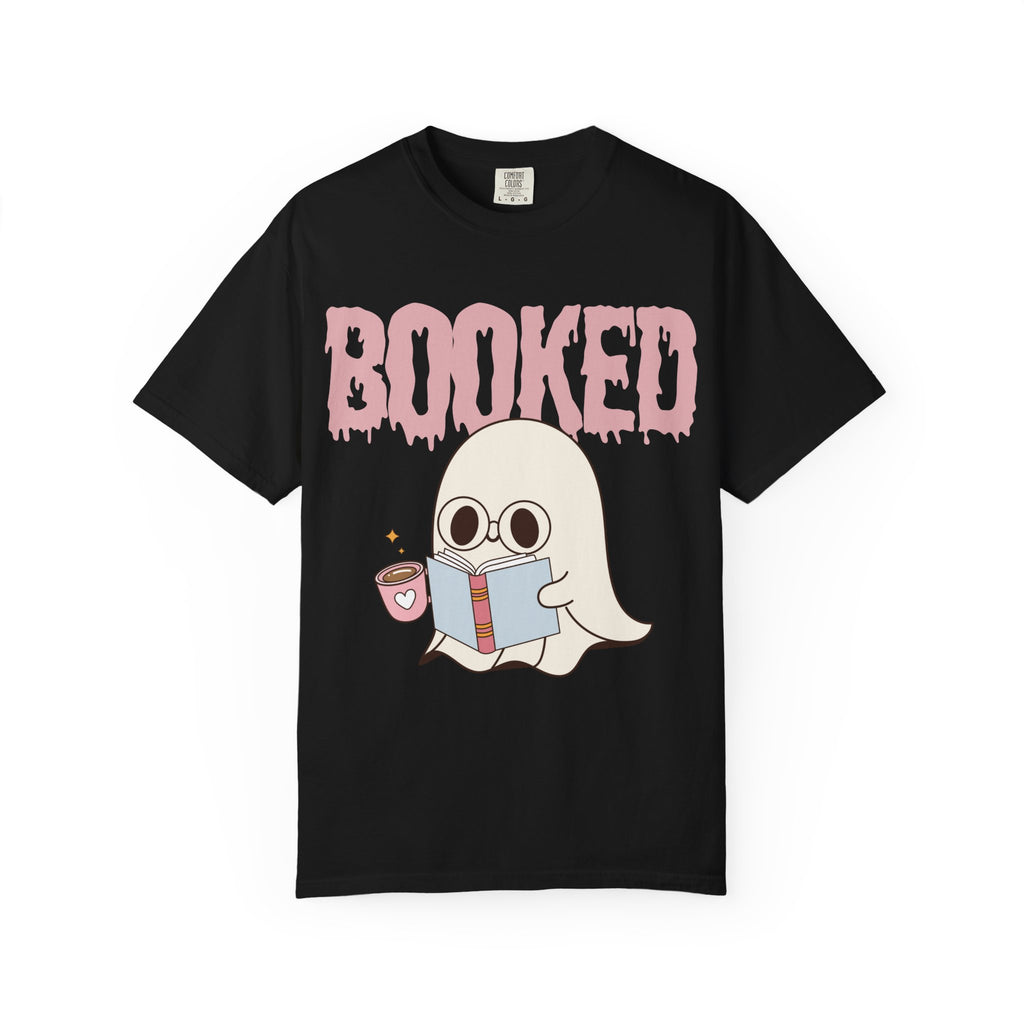 Booked Ghost with Coffee Unisex T-shirt