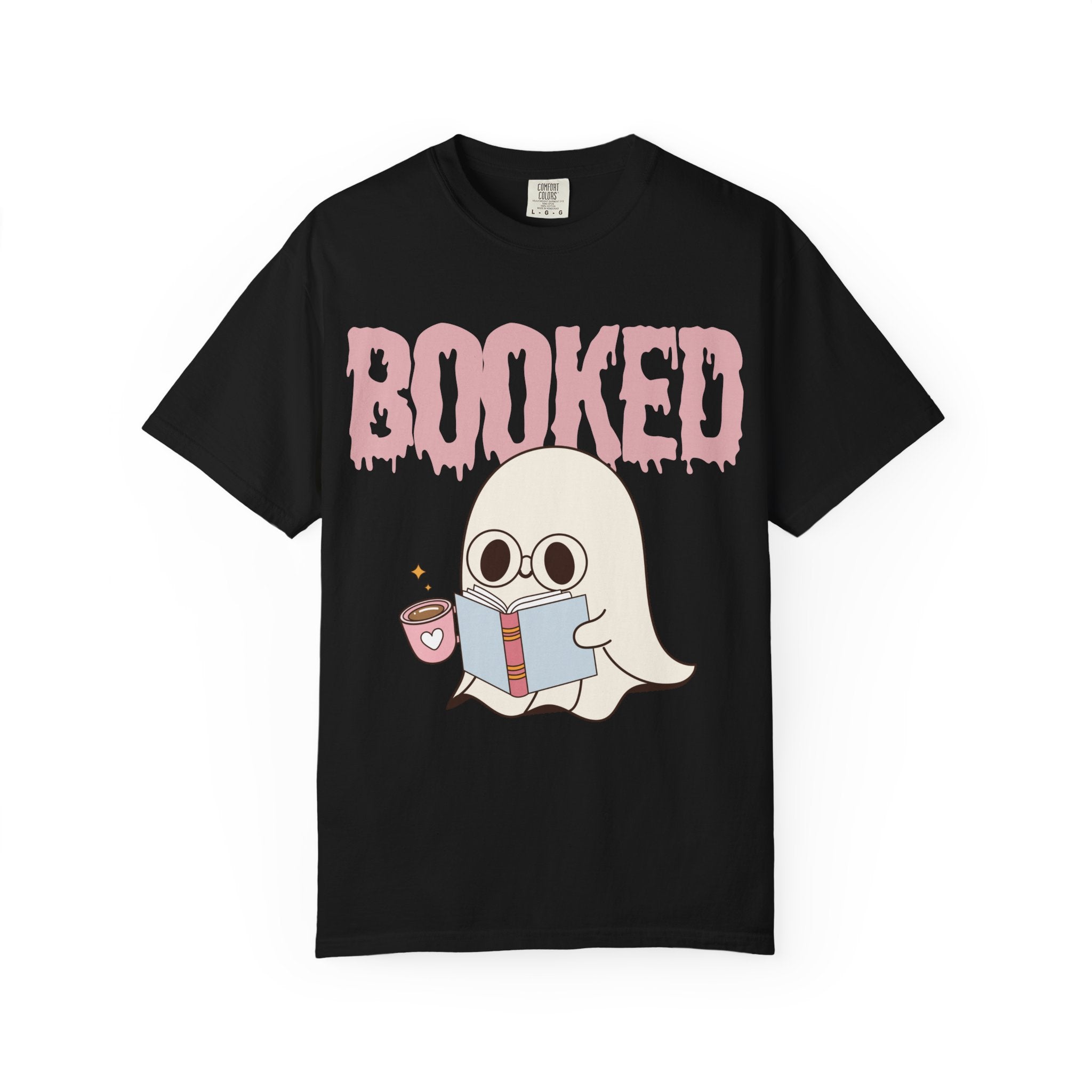 Booked Ghost with Coffee Unisex T-shirt