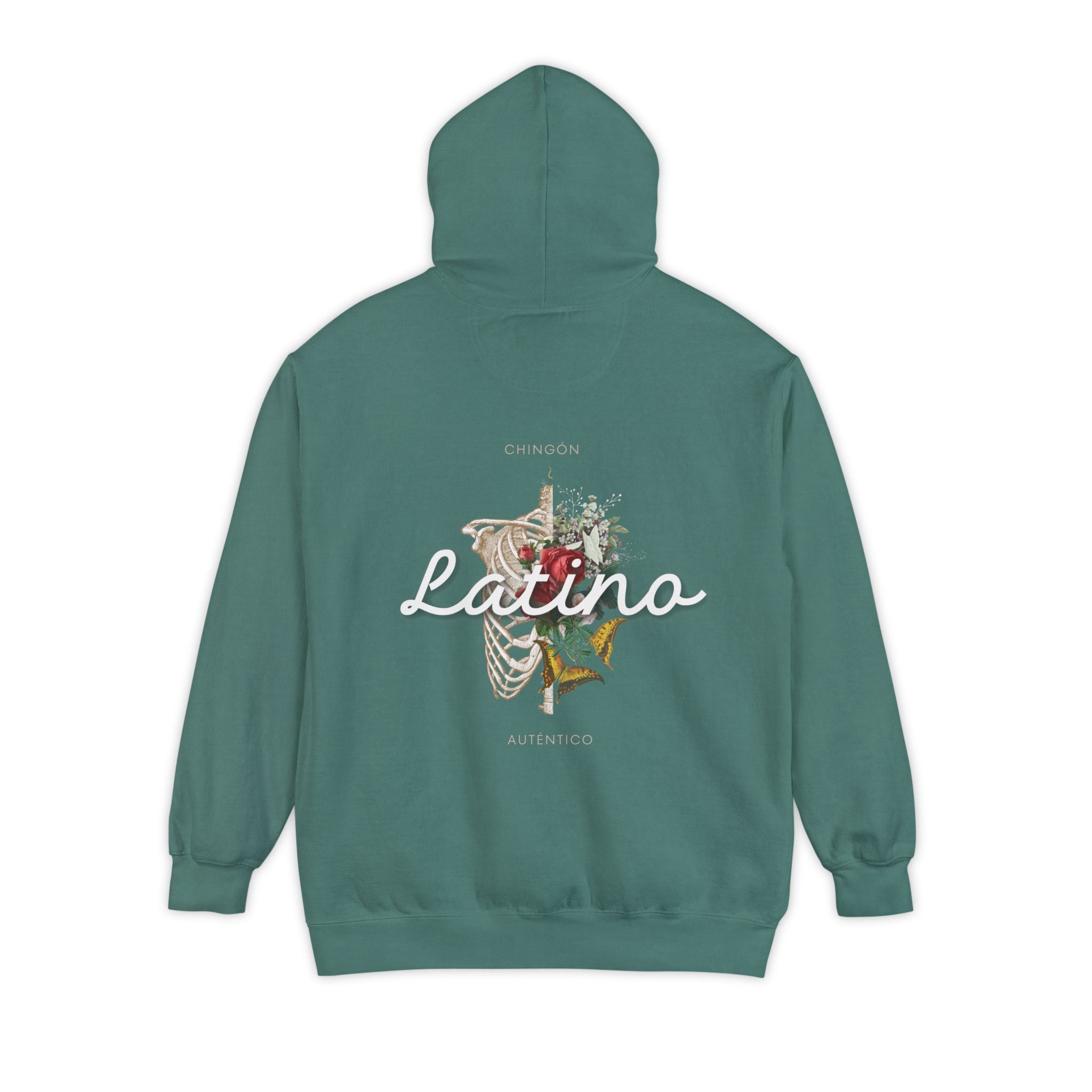 Autentico, Chingon Latino with Calavera Heart Unisex Hoodie