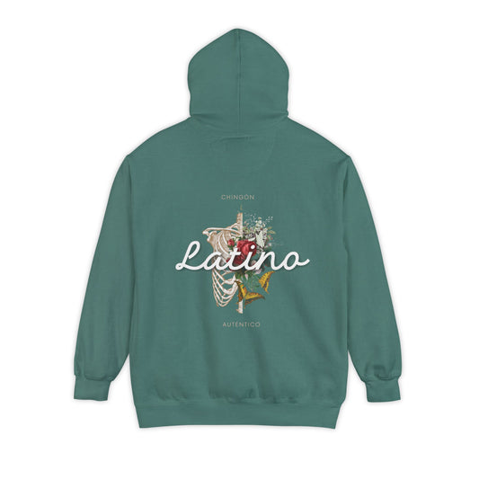 Autentico, Chingon Latino with Calavera Heart Unisex Hoodie
