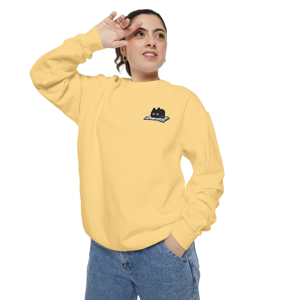 Cat on Book Sweatshirt