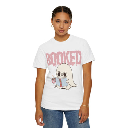 Booked Ghost with Coffee Unisex T-shirt
