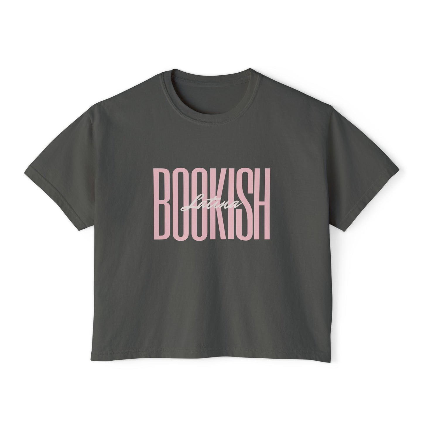 Boxy Tee - Bookish Latina Graphic Shirt for Women