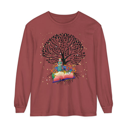Long Sleeve T-Shirt - Magical Tree with Catrina and Roots Design