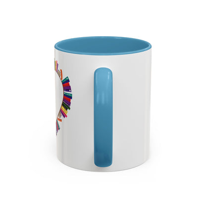 Mug Big Heart Made of Books Coffee Mug (11, 15oz)
