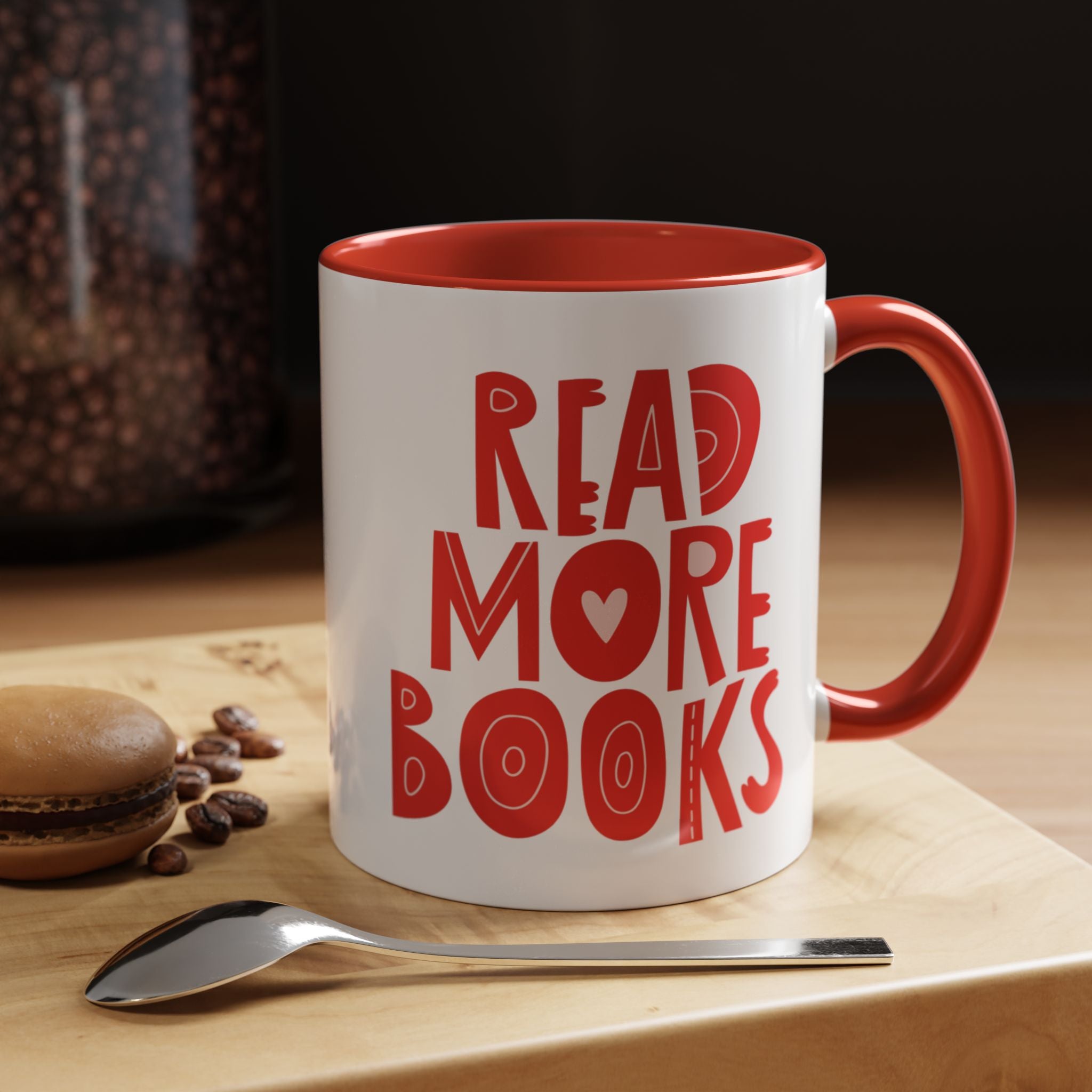 Mug with Heart Design for Book Lovers