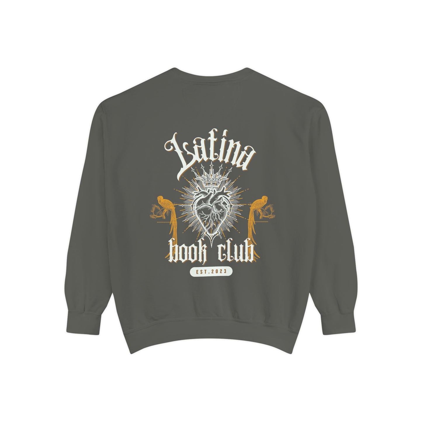 Latina Book Club Sweatshirt with Heart Anatomy Design