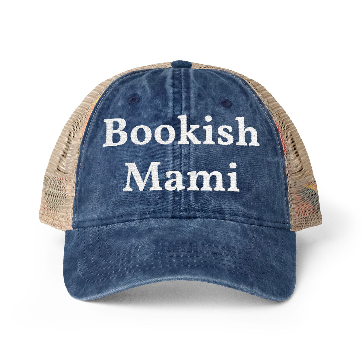 Bookish Mami- Women's Washed Mesh-Back Cap