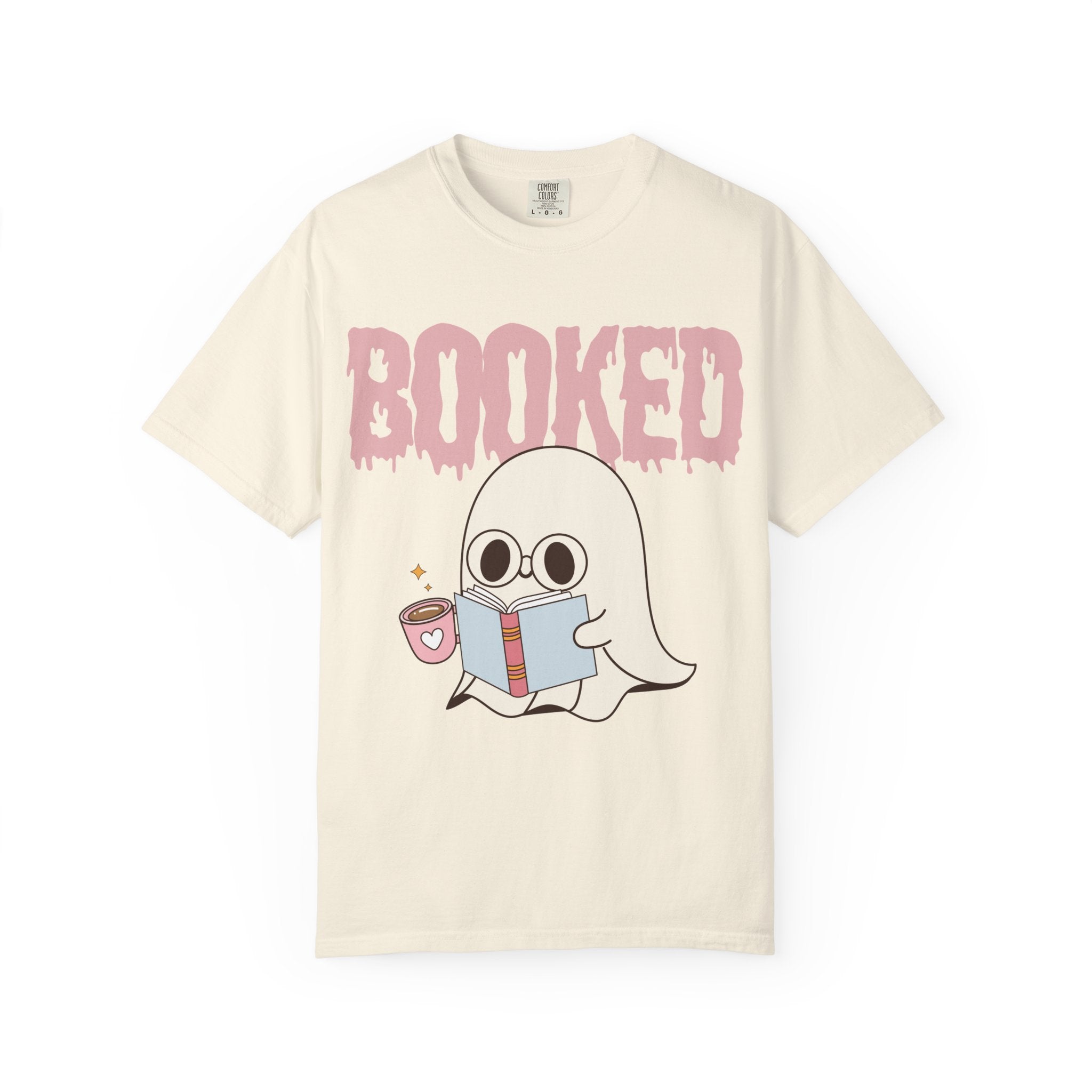 Booked Ghost with Coffee Unisex T-shirt