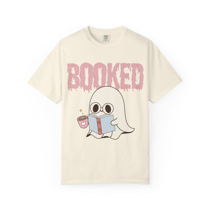 Booked Ghost with Coffee Unisex T-shirt