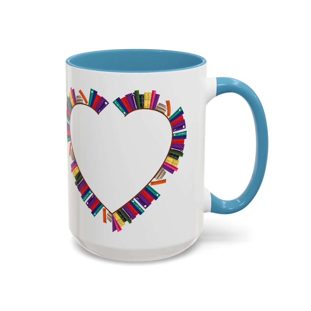 Mug Big Heart Made of Books Coffee Mug (11, 15oz)