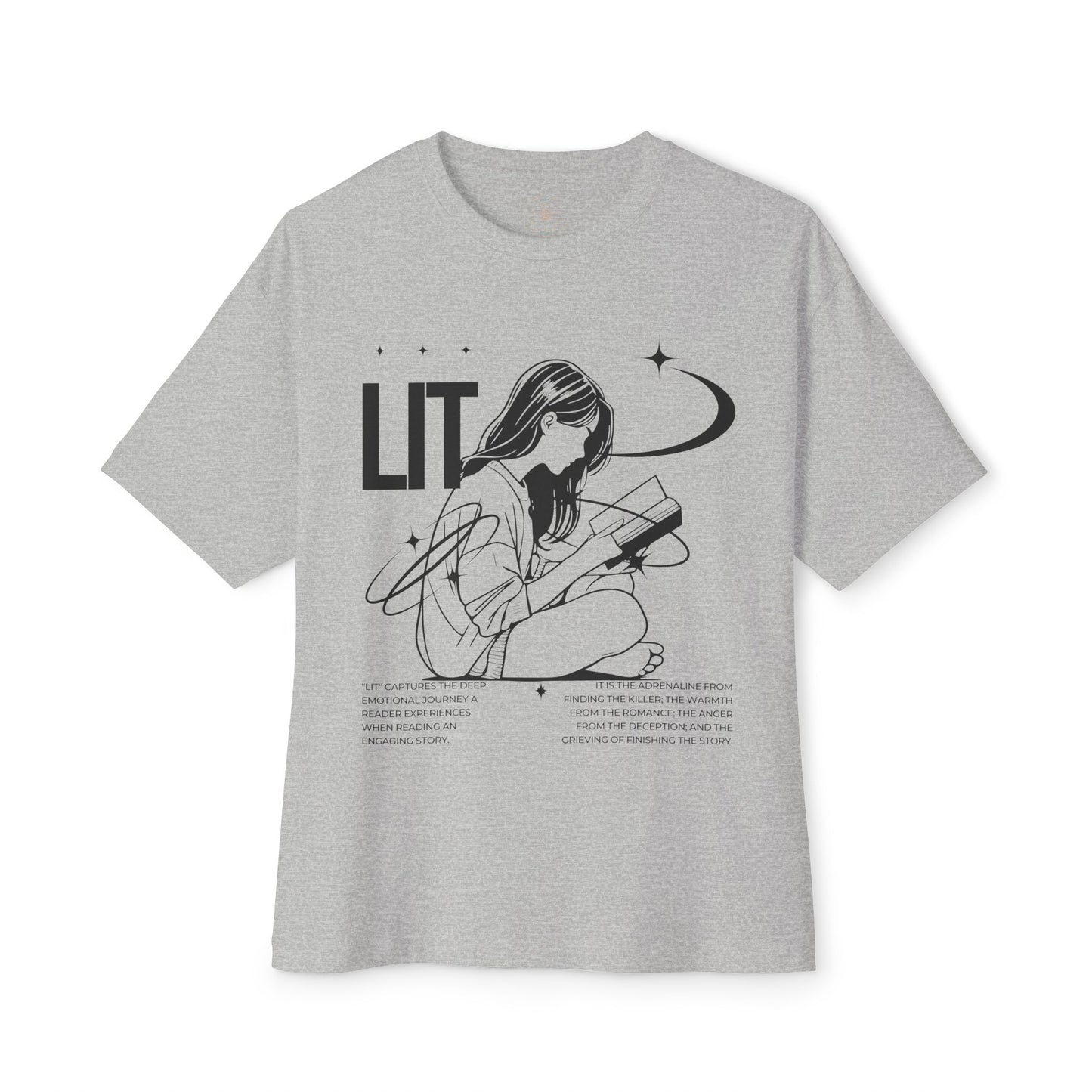 Boxy Tee - Girl Reading LIT Design