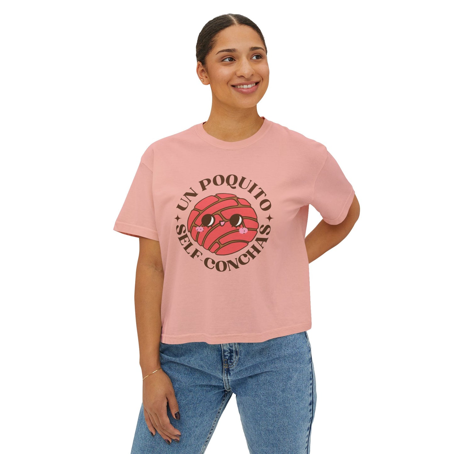 Boxy Tee with Un Poquito Self Conchas and Cute Concha Design