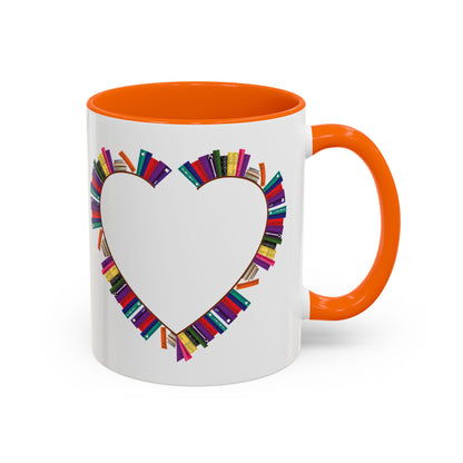 Mug Big Heart Made of Books Coffee Mug (11, 15oz)
