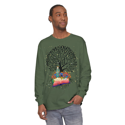 Long Sleeve T-Shirt - Magical Tree with Catrina and Roots Design