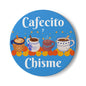 Cafecito y Chisme Light Blue Ceramic Coaster
