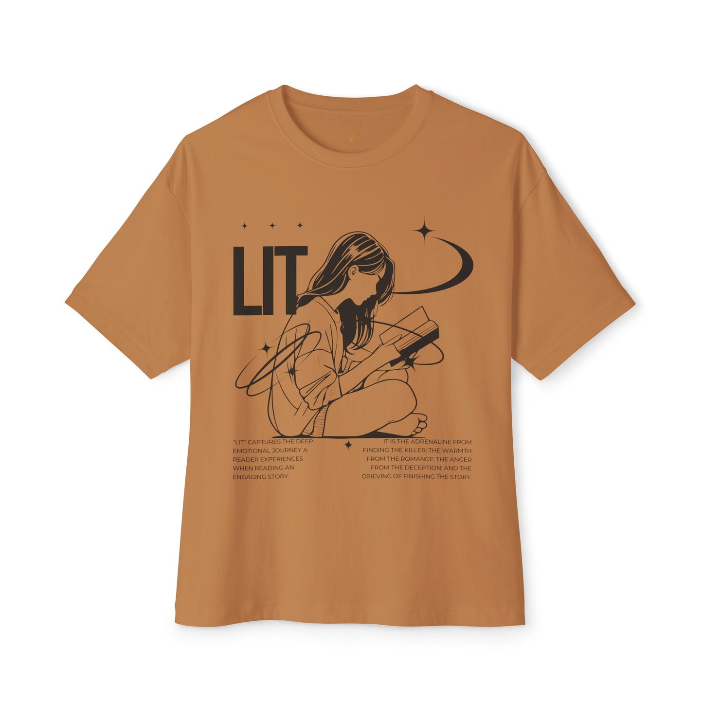 Boxy Tee - Girl Reading LIT Design
