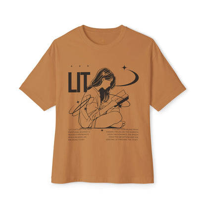 Boxy Tee - Girl Reading LIT Design