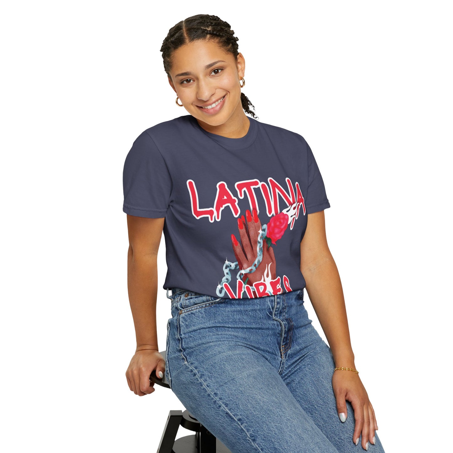 Bold, Stylish & Empowering Garment-Dyed T-shirt - Latina Vibes