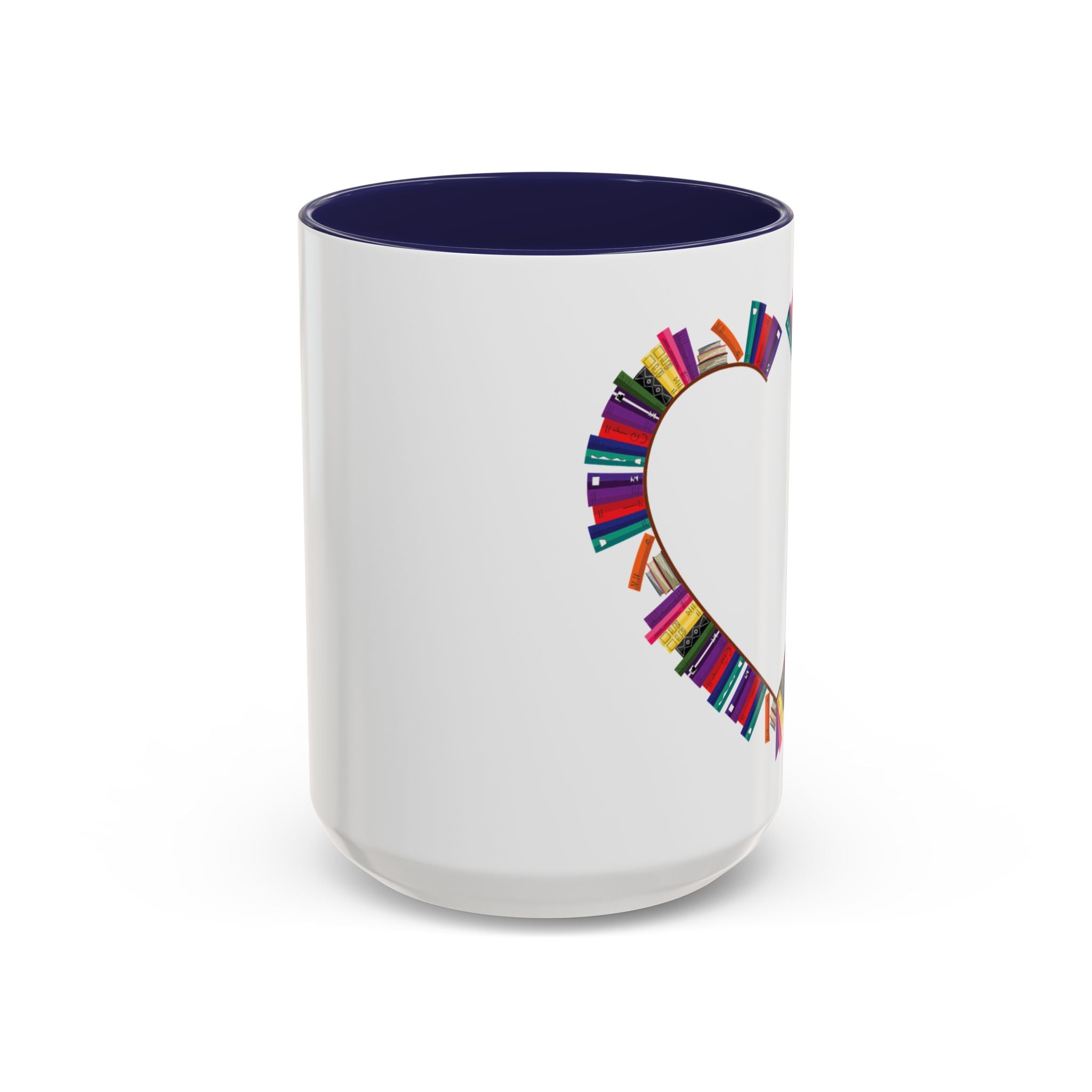 Mug Big Heart Made of Books Coffee Mug (11, 15oz)