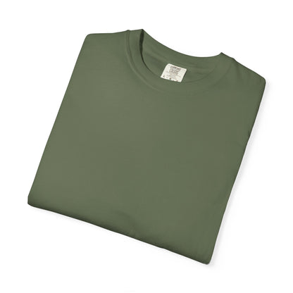 Bookish Latino Garment-Dyed T-shirt with Candles and Books Design