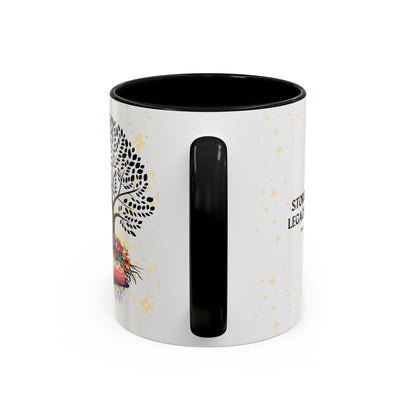 Coffee Mug - Stories are Legacies Too with Catrina, Tree, and Book Design
