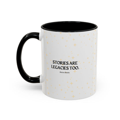 Coffee Mug - Stories are Legacies Too with Catrina, Tree, and Book Design