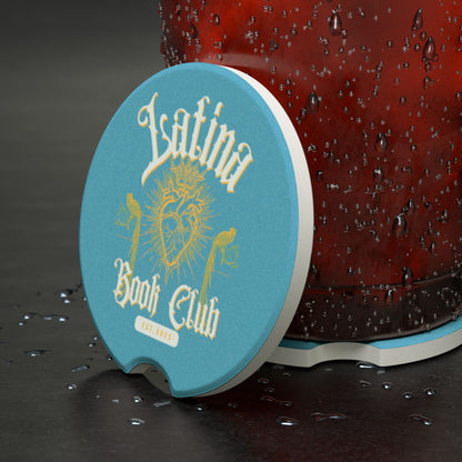 Latina Book Club Soapstone Car Coaster, Unique Car Accessories, Distinctive Gift for Book Lovers, Fun Vehicle Decor, Heart and Soul Vibe