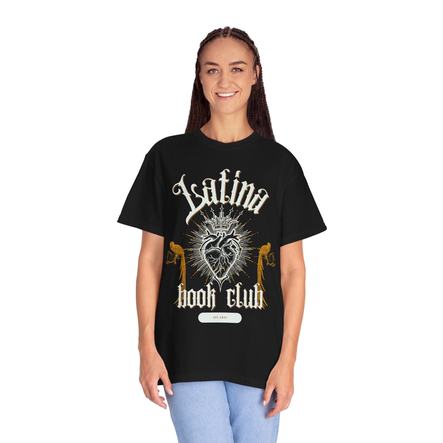 Latina Book Club T-shirt with Heart Anatomy Design