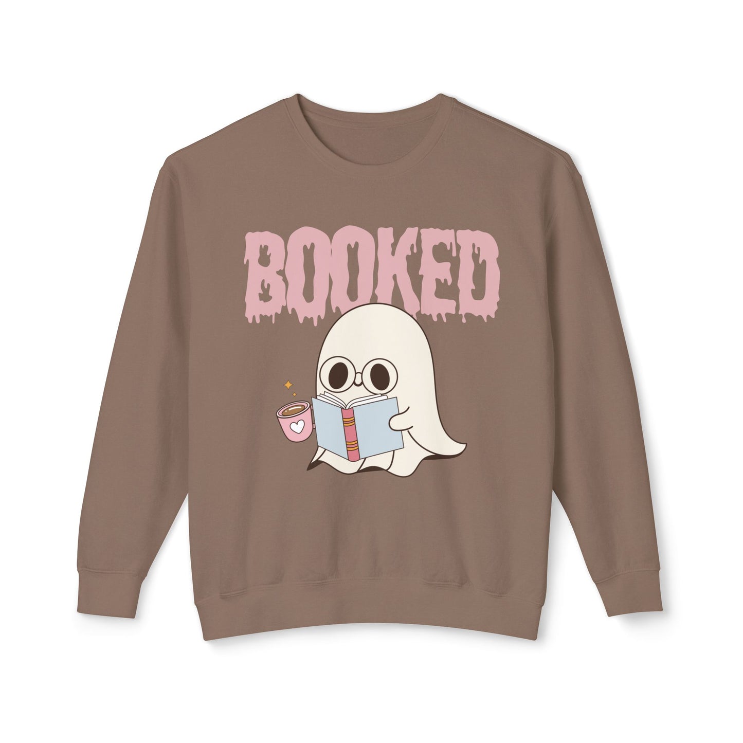 Ghost Reading Book Lightweight Sweatshirt