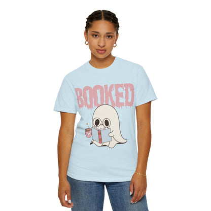 Booked Ghost with Coffee Unisex T-shirt