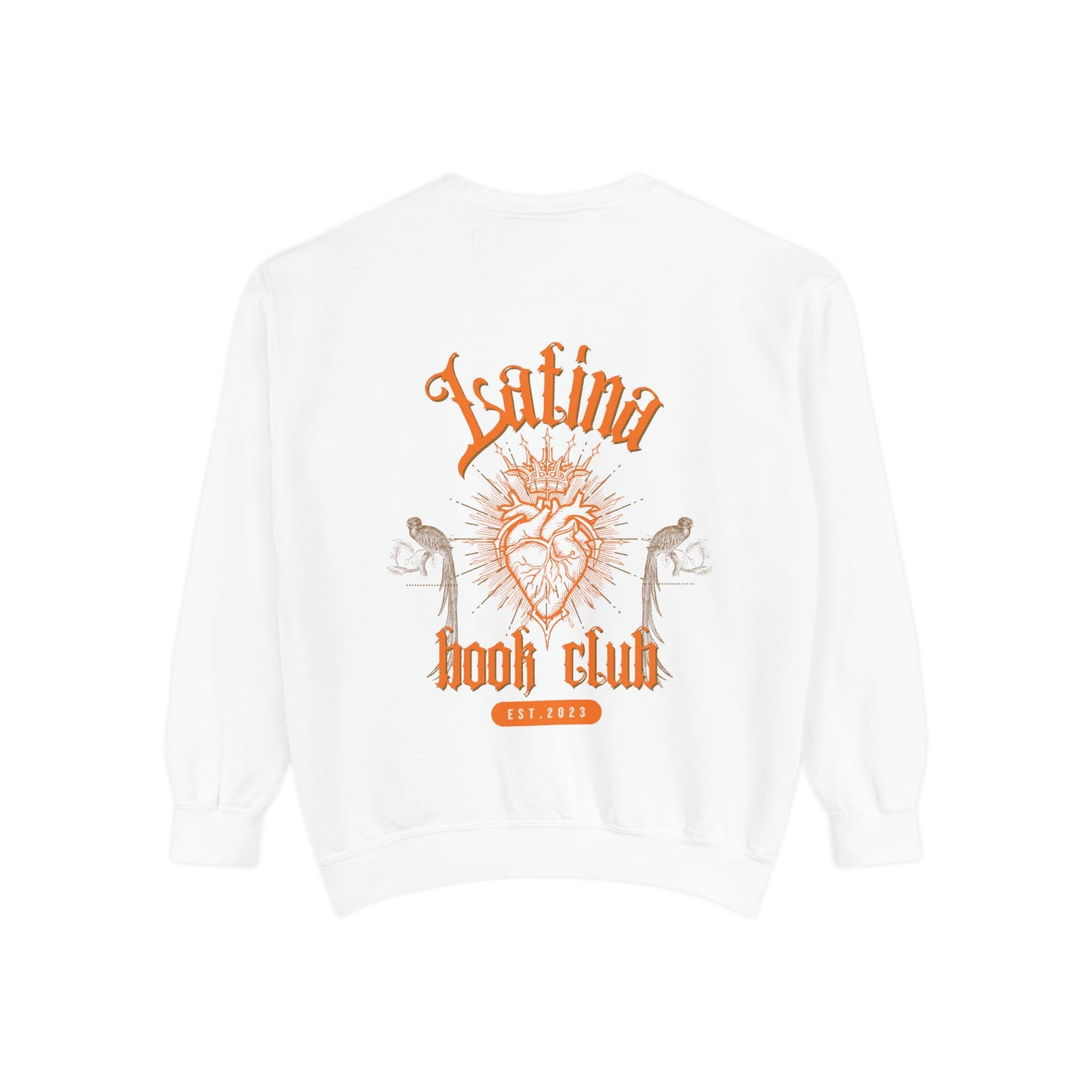 Latina Book Club Sweatshirt with Heart Anatomy Design