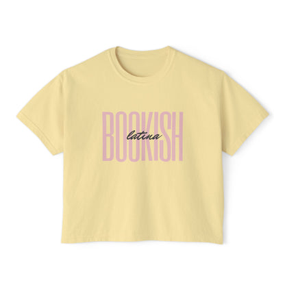 Boxy Tee - Bookish Latina Graphic Shirt for Women